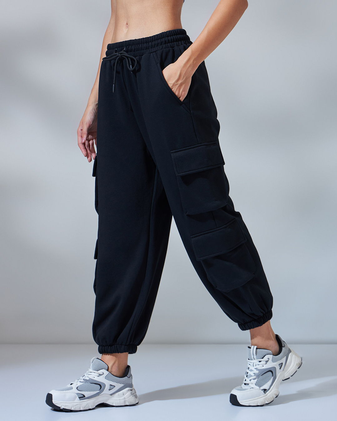 Loose Fit Women Cargo Trousers Cargo Pants Multi Pockets Joggers