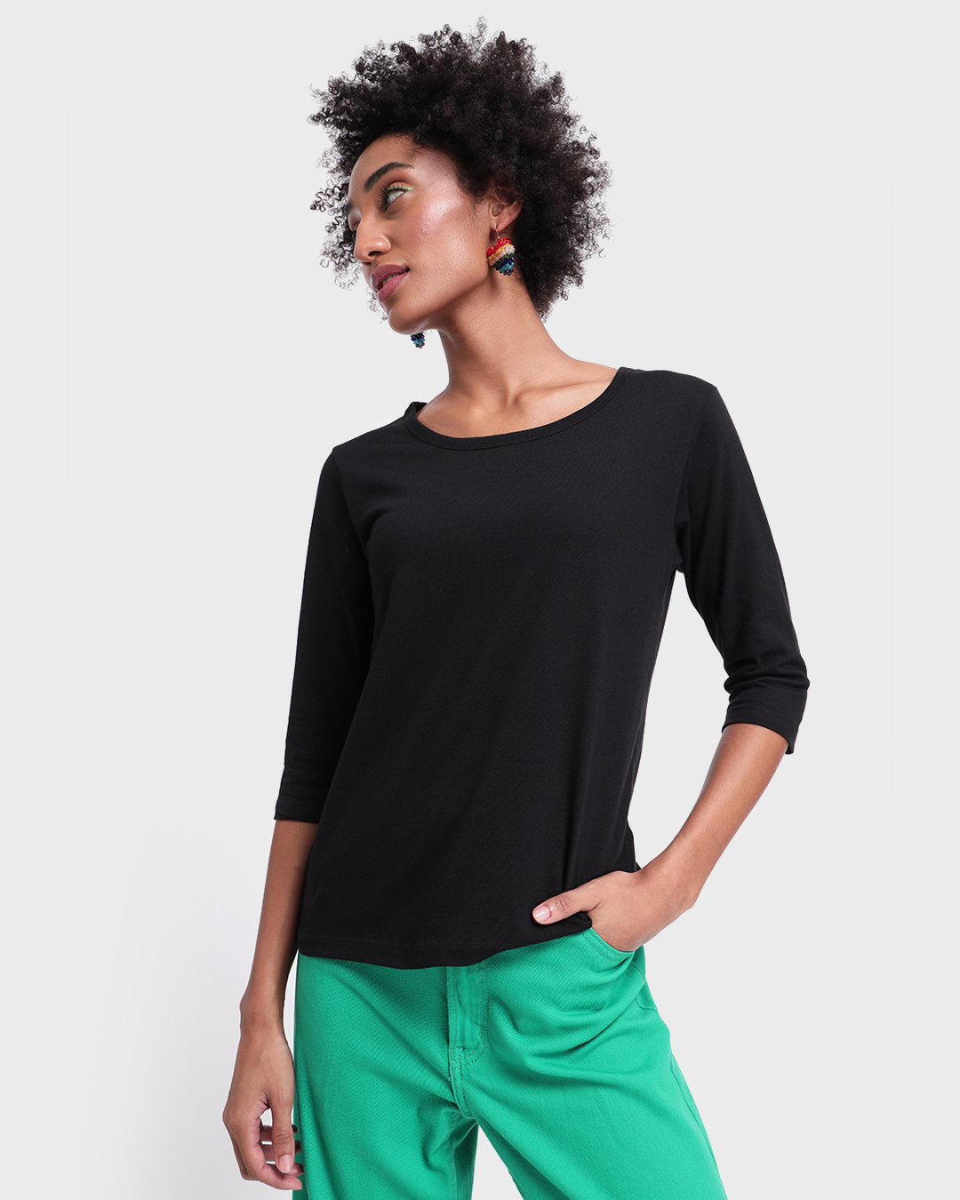 Buy Women's Black T-shirt Online at Bewakoof