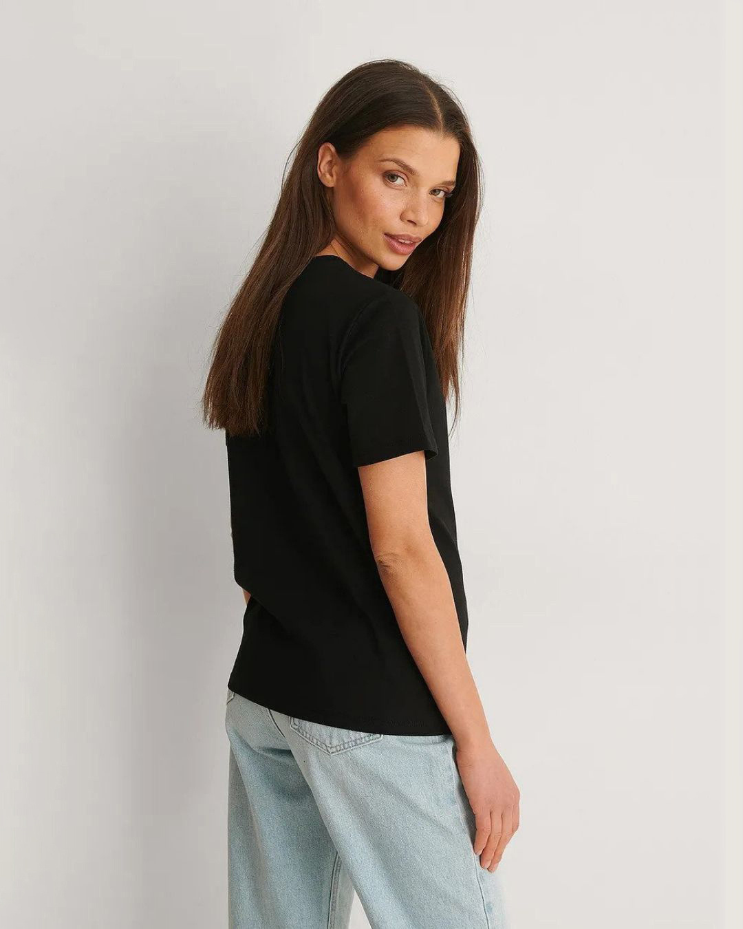 Shop Women's Black T-shirt-Back