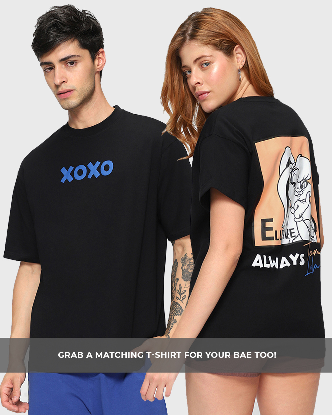 Shop Women's Black Team LOLA Graphic Printed Boyfriend T-shirt-Back