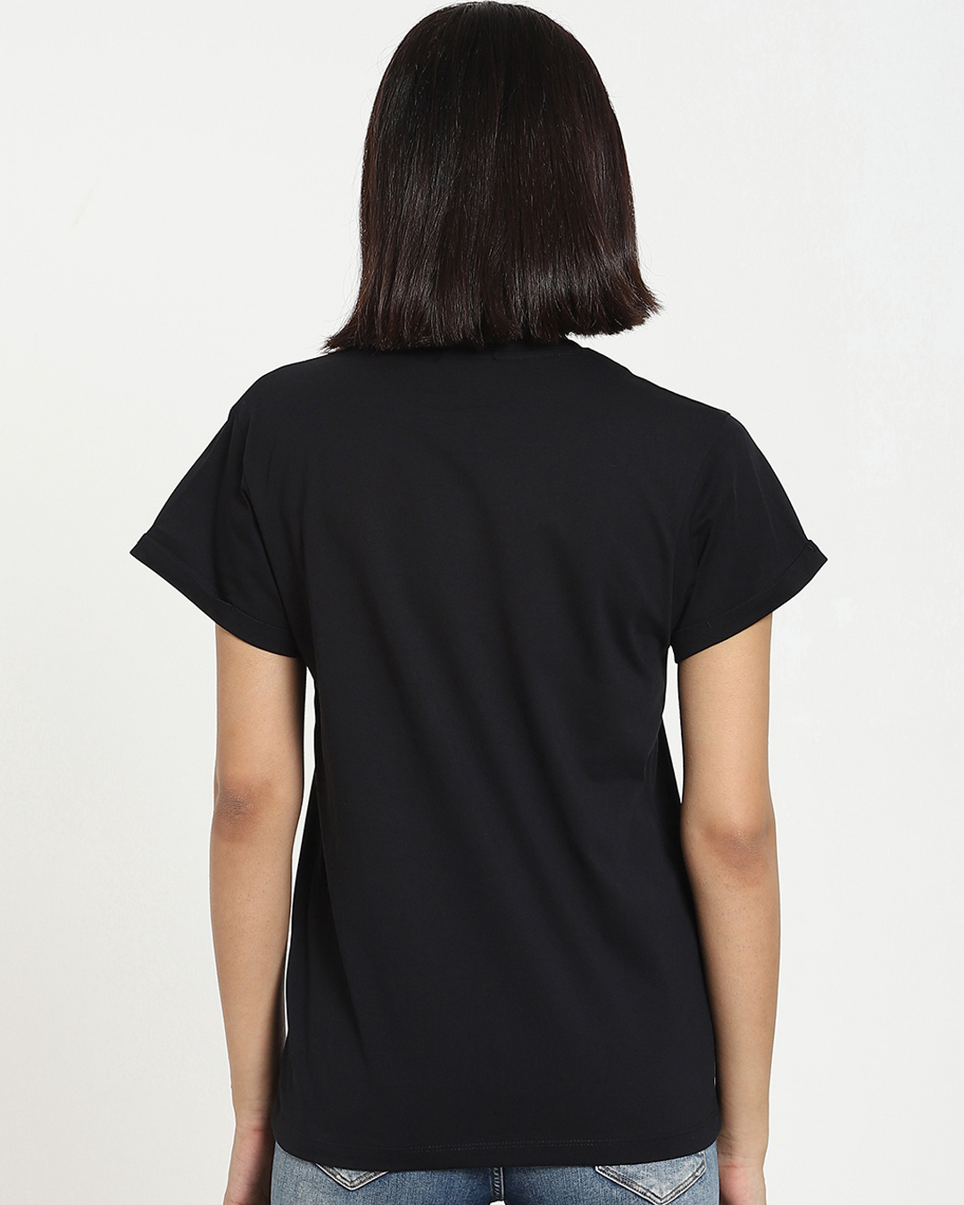 Shop Women's Black The Road Runner Boyfriend T-shirt-Back