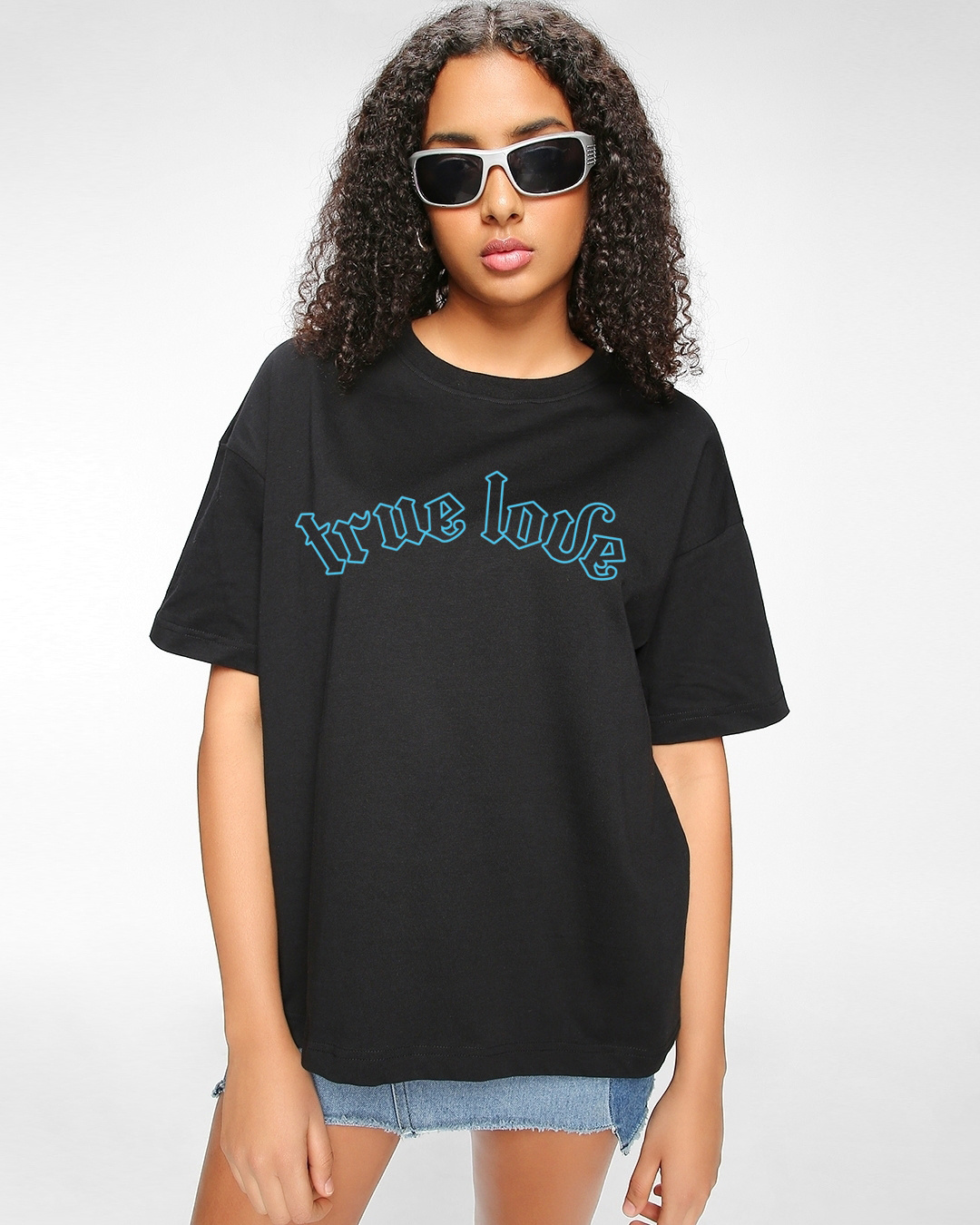 Shop Women's Black Toxic Graphic Printed Oversized T-shirt-Back