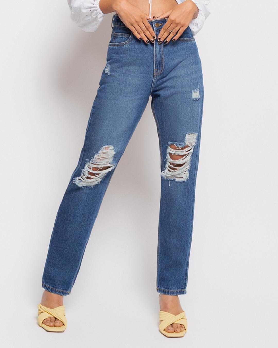 Buy Women's Blue 90's Mom Fit Jeans Online at Bewakoof