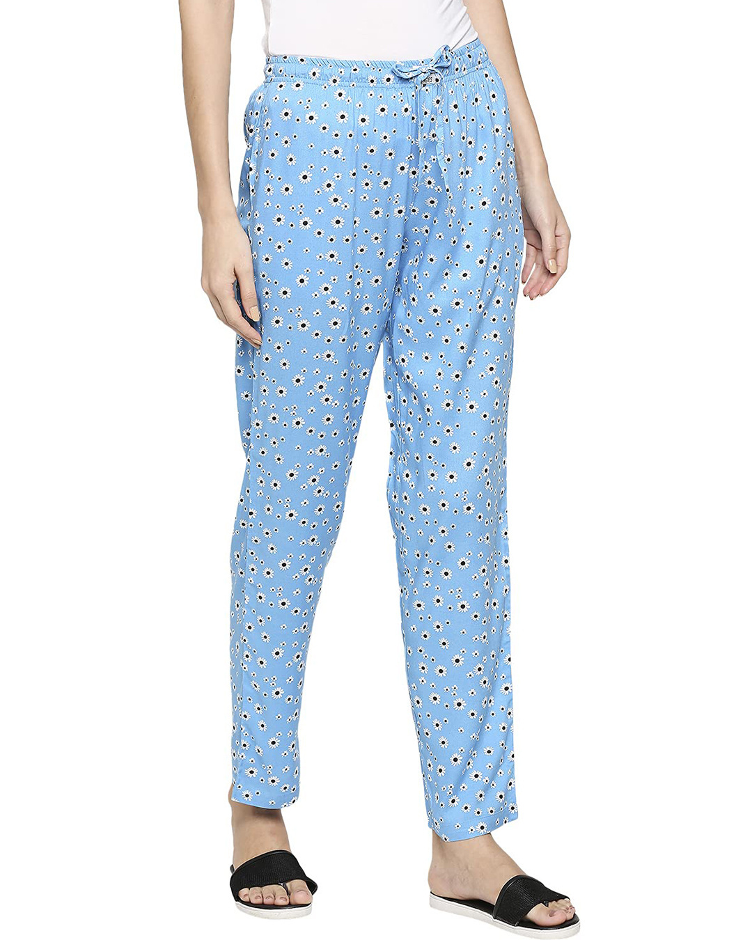 Shop Women's Blue All Over Floral Printed Pyjamas-Back