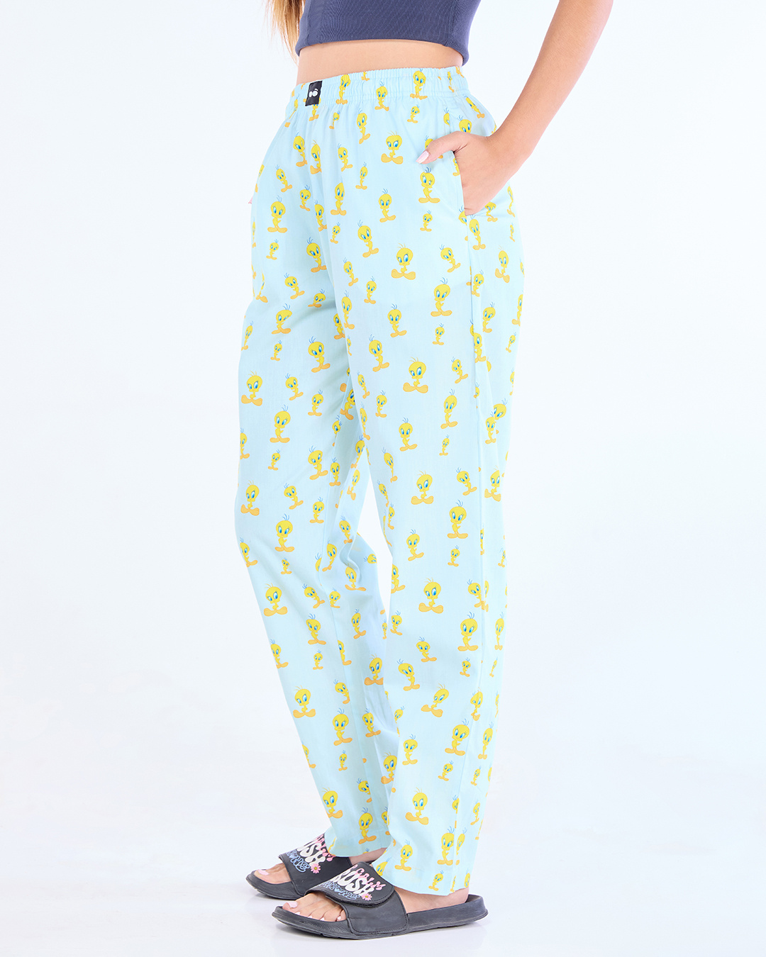 Shop Women's Blue All Over Printed Pyjamas-Back