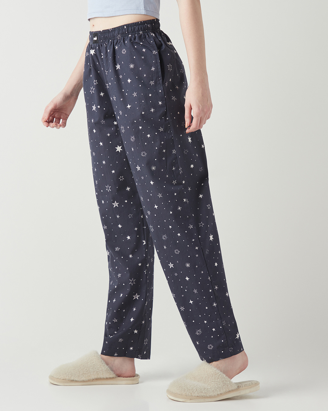 Shop Women's Blue All Over Printed Pyjamas-Back