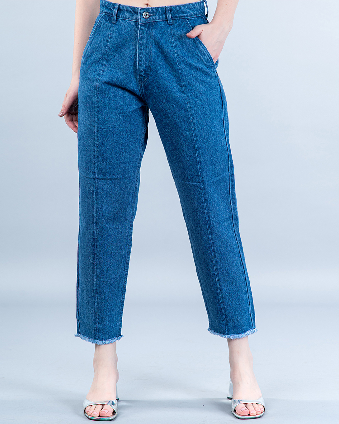 Buy Womens Blue Baggy Fit Jeans Online At Bewakoof 