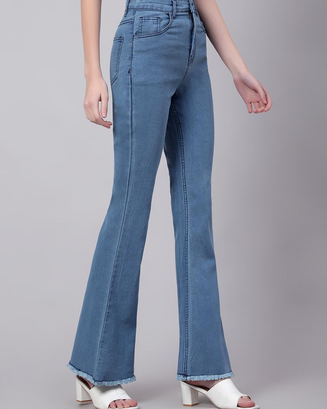 Shop Women's Blue Boot cut Jeans-Back