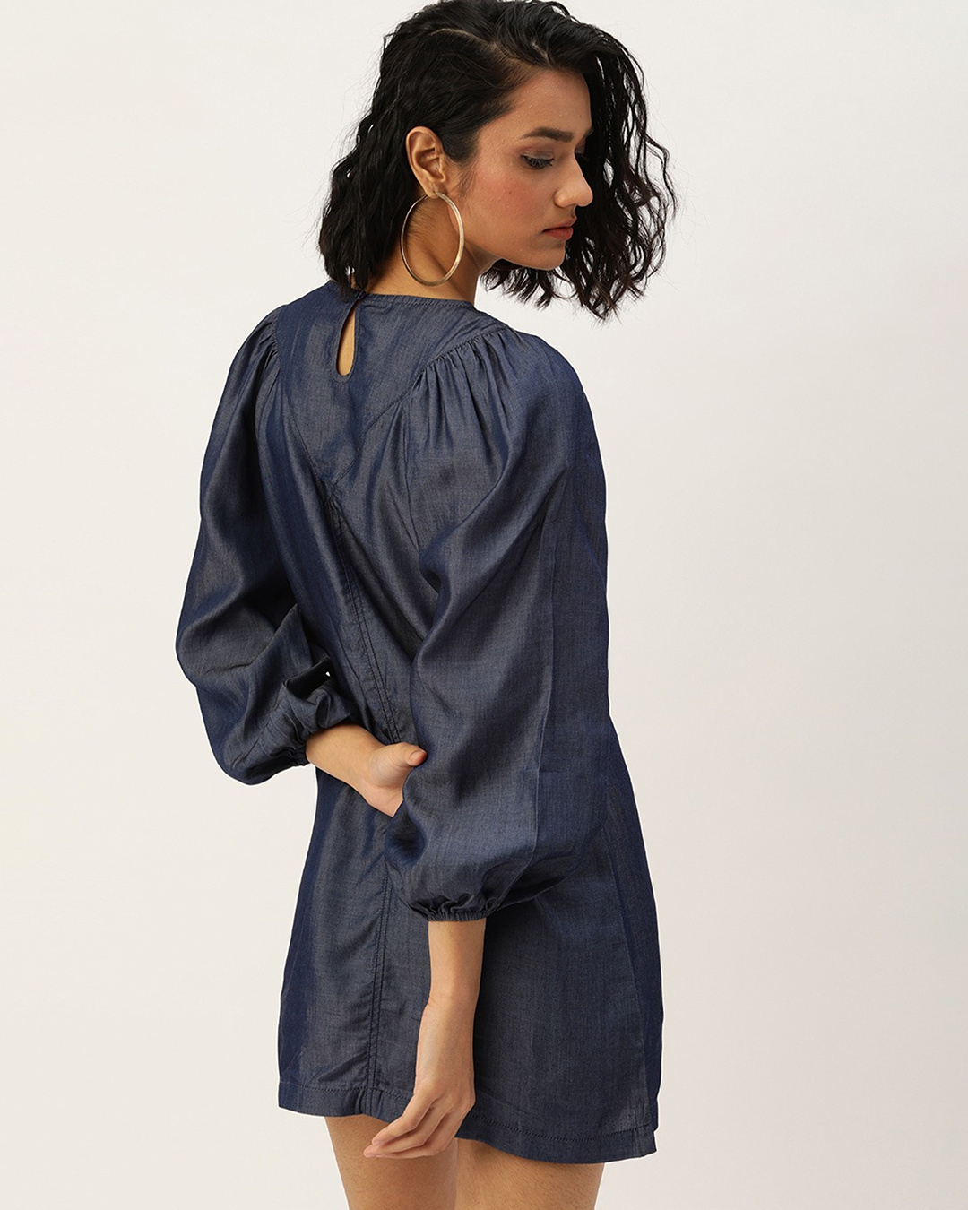 Shop Women's Blue Denim Dress-Back