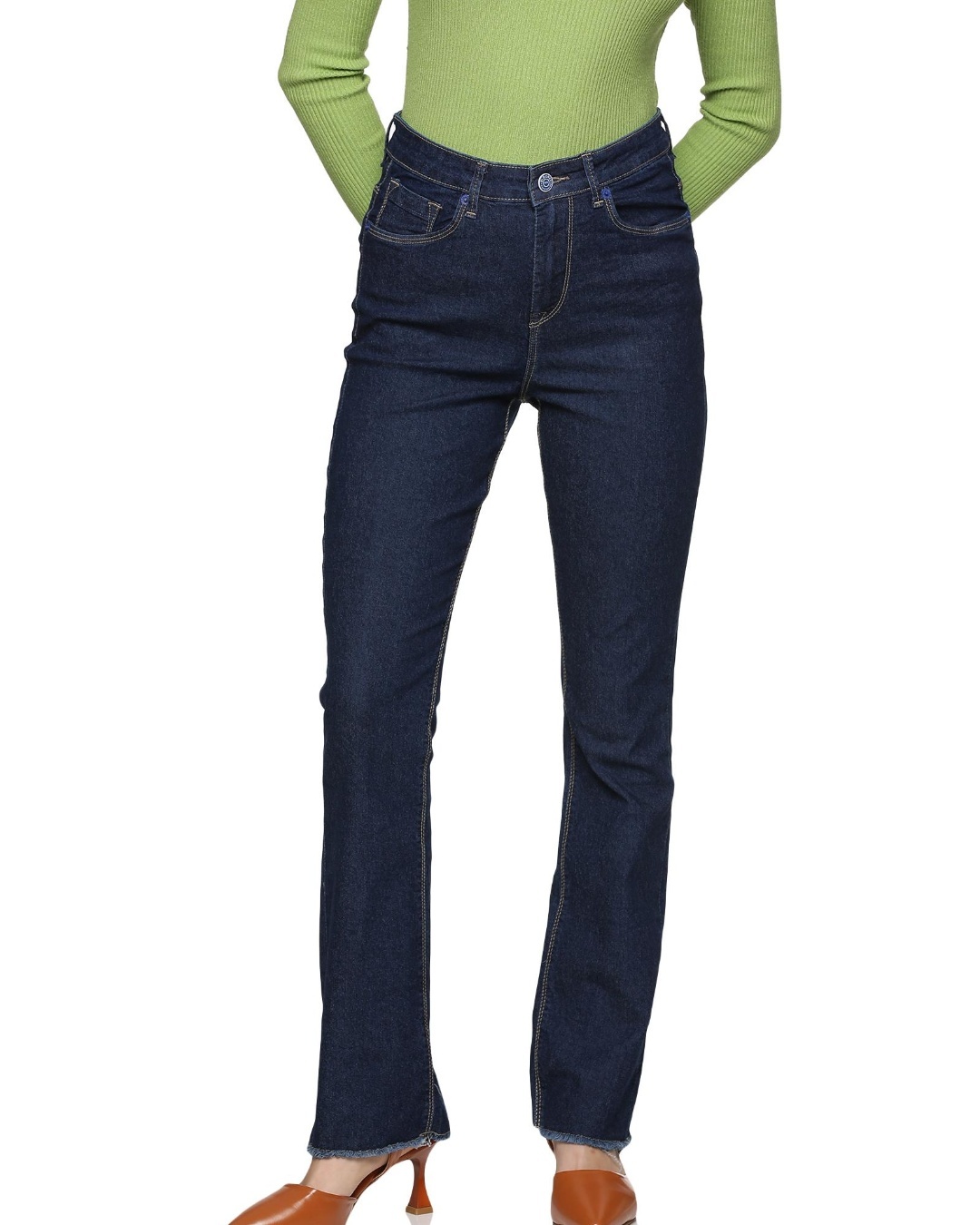 Buy Women's Blue Flared Jeans for Women Blue Online at Bewakoof