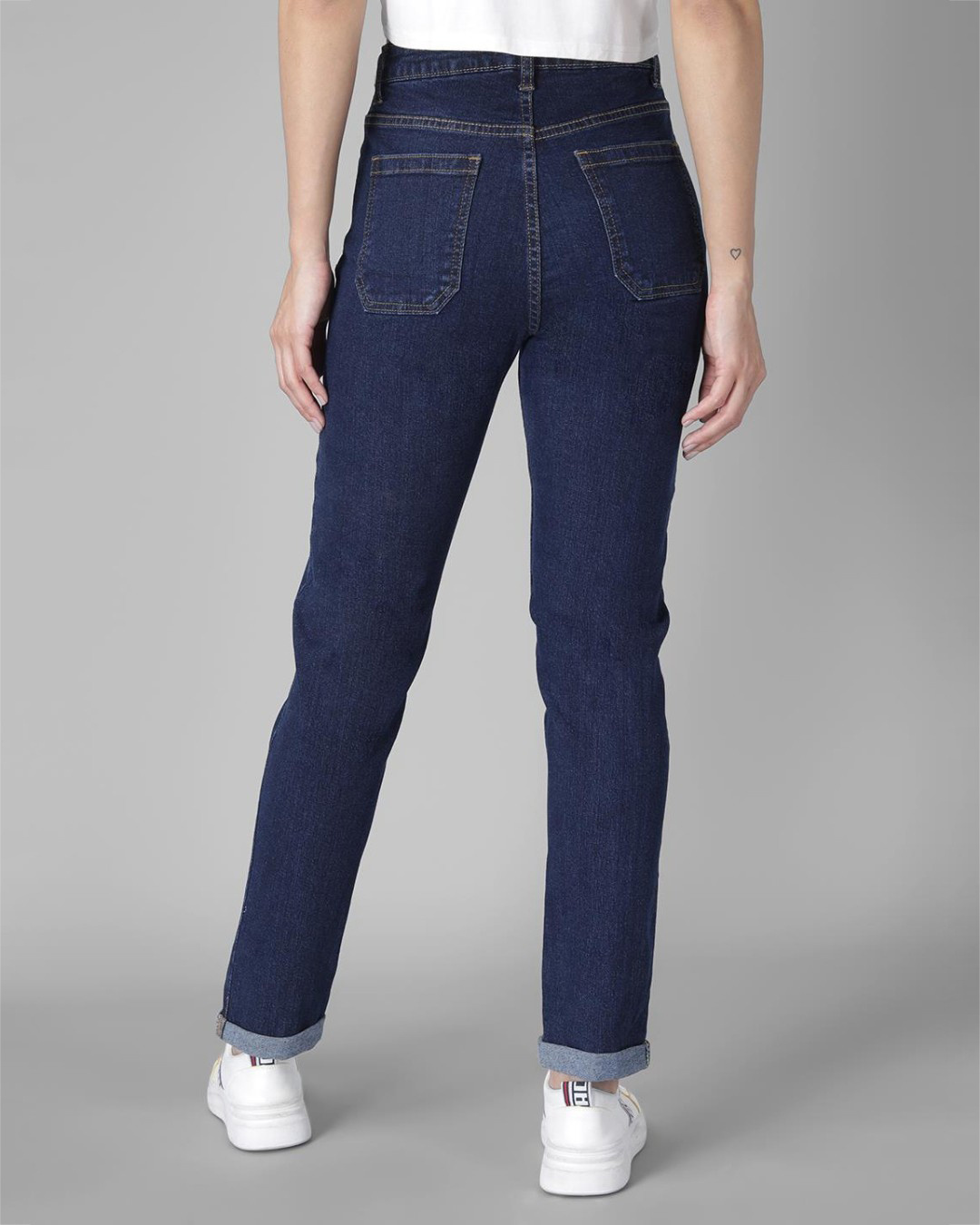 Shop Women's Blue High Rise Skinny Fit Jeans-Back