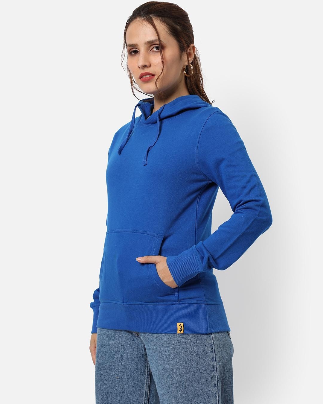 Shop Women's Blue Hoodie-Back