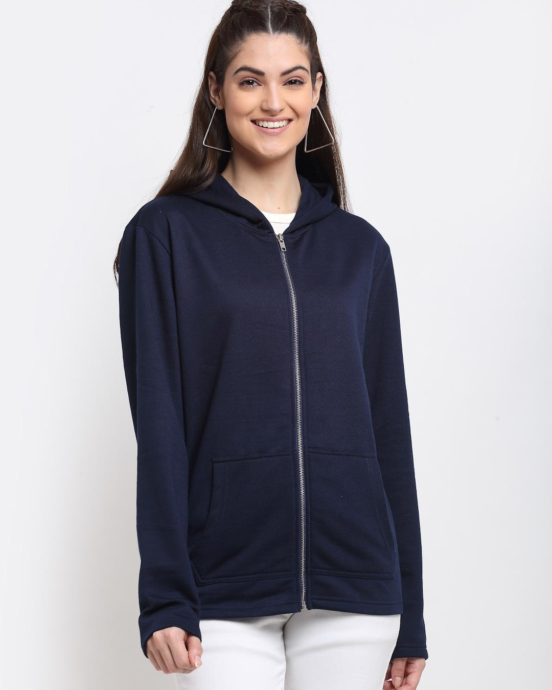 Buy Women's Blue Hoodie Online at Bewakoof