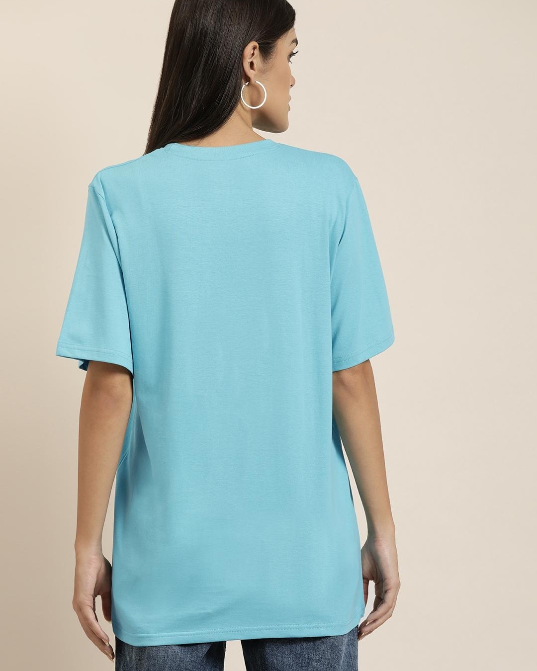 Buy Womens Blue Oversized T Shirt For Women Blue Online At Bewakoof