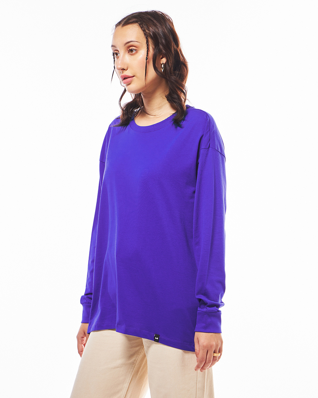 Shop Women's Blue Oversized T-shirt-Back