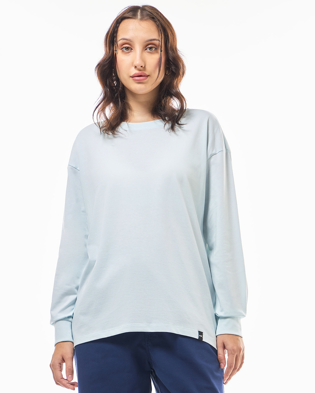 Shop Women's Blue Oversized T-shirt-Back