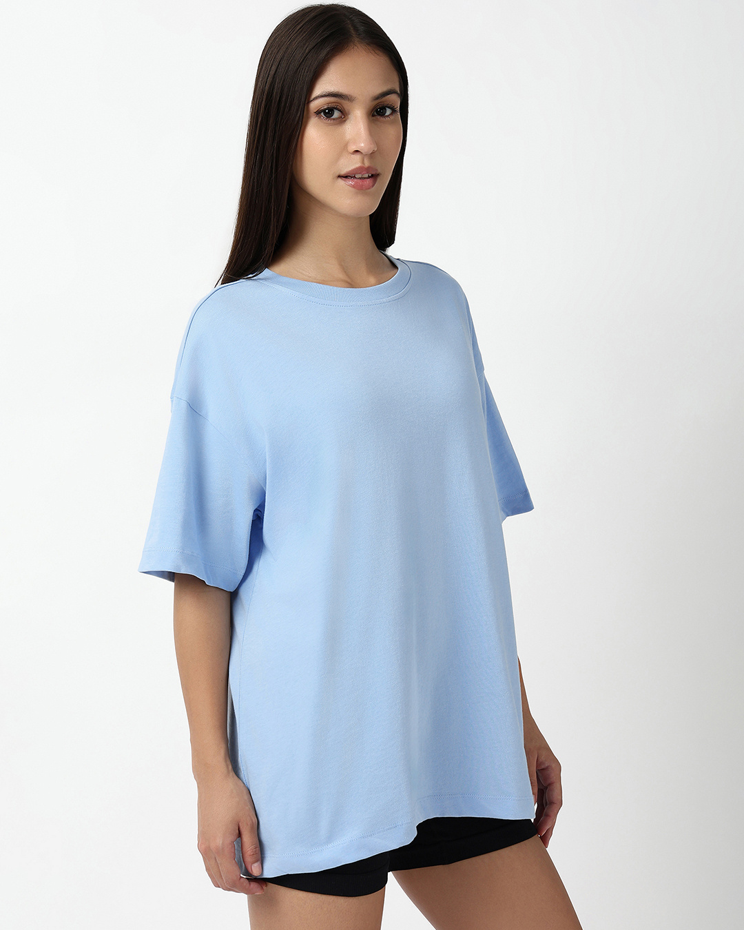 Shop Women's Blue Oversized T-shirt-Back