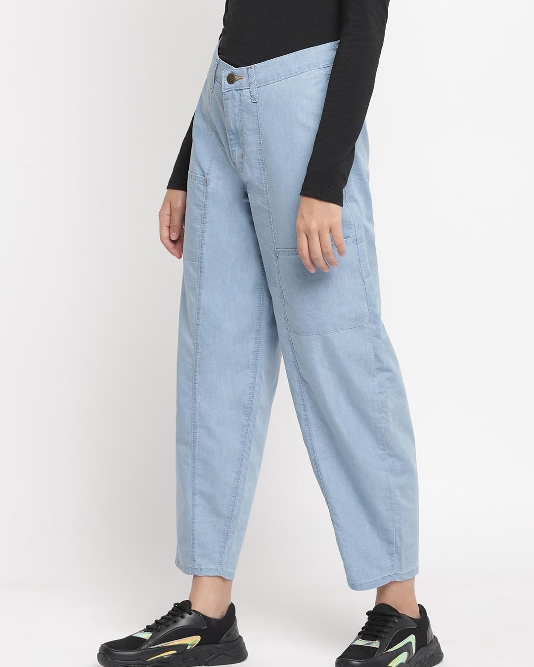 Shop Women's Blue Relaxed Fit Jeans-Back