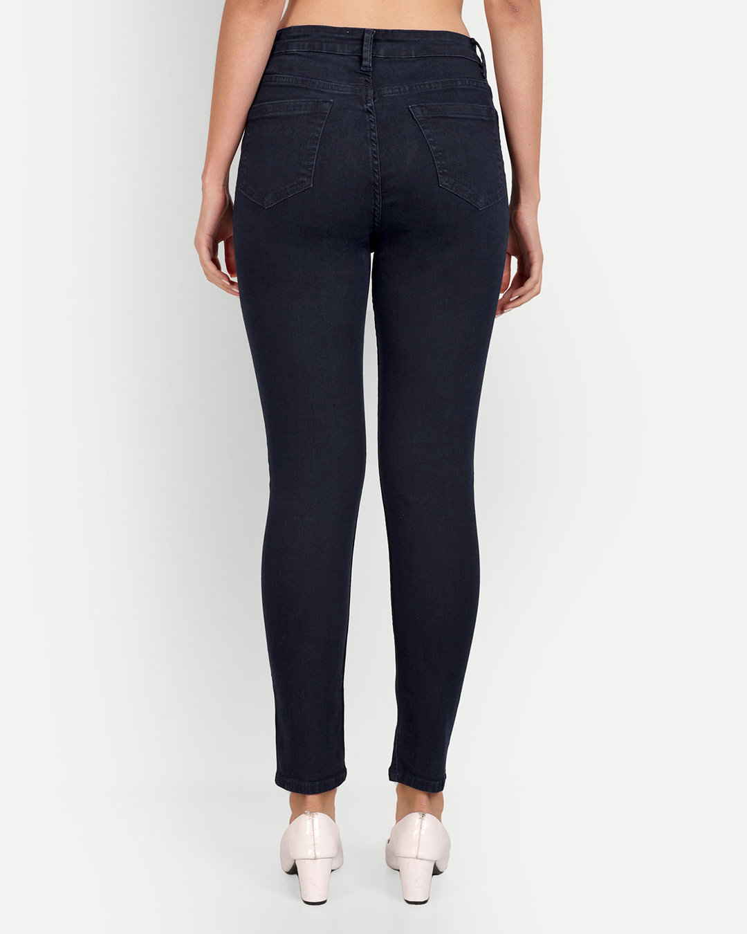 Shop Women's Blue Skinny Fit Jeans-Back