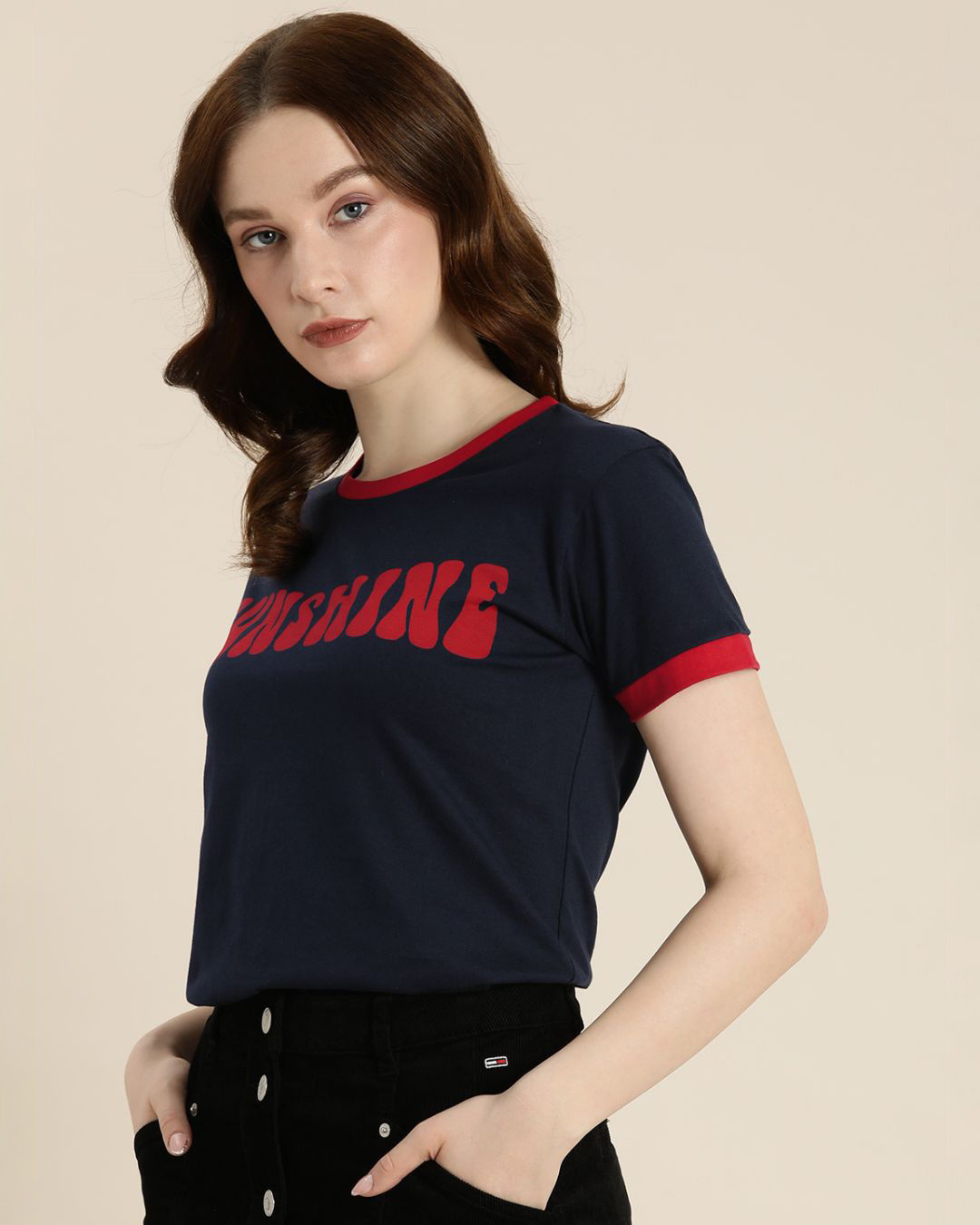 Buy Women's Blue Sunshine Typography T-shirt for Women Blue Online at ...