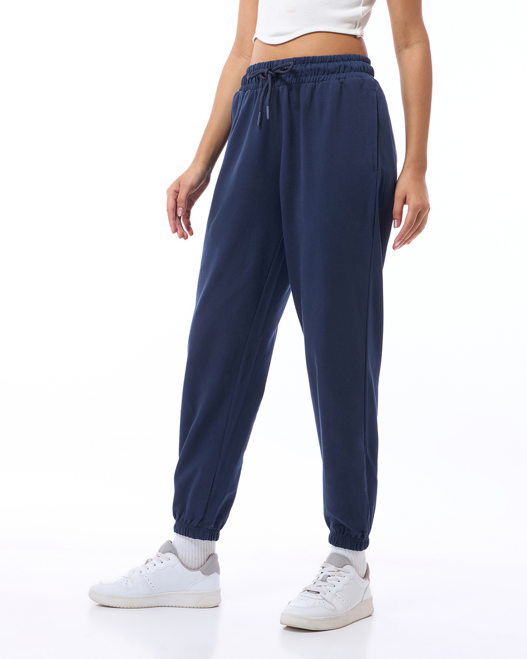 Shop Women's Blue Super Loose Fit Joggers-Back