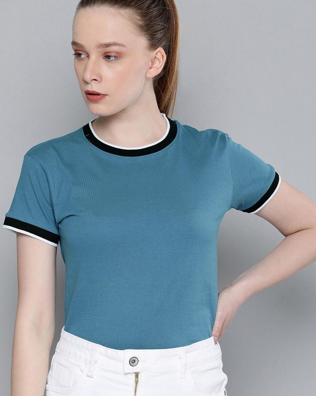 Buy Women's Blue Tshirt for Women Blue Online at Bewakoof