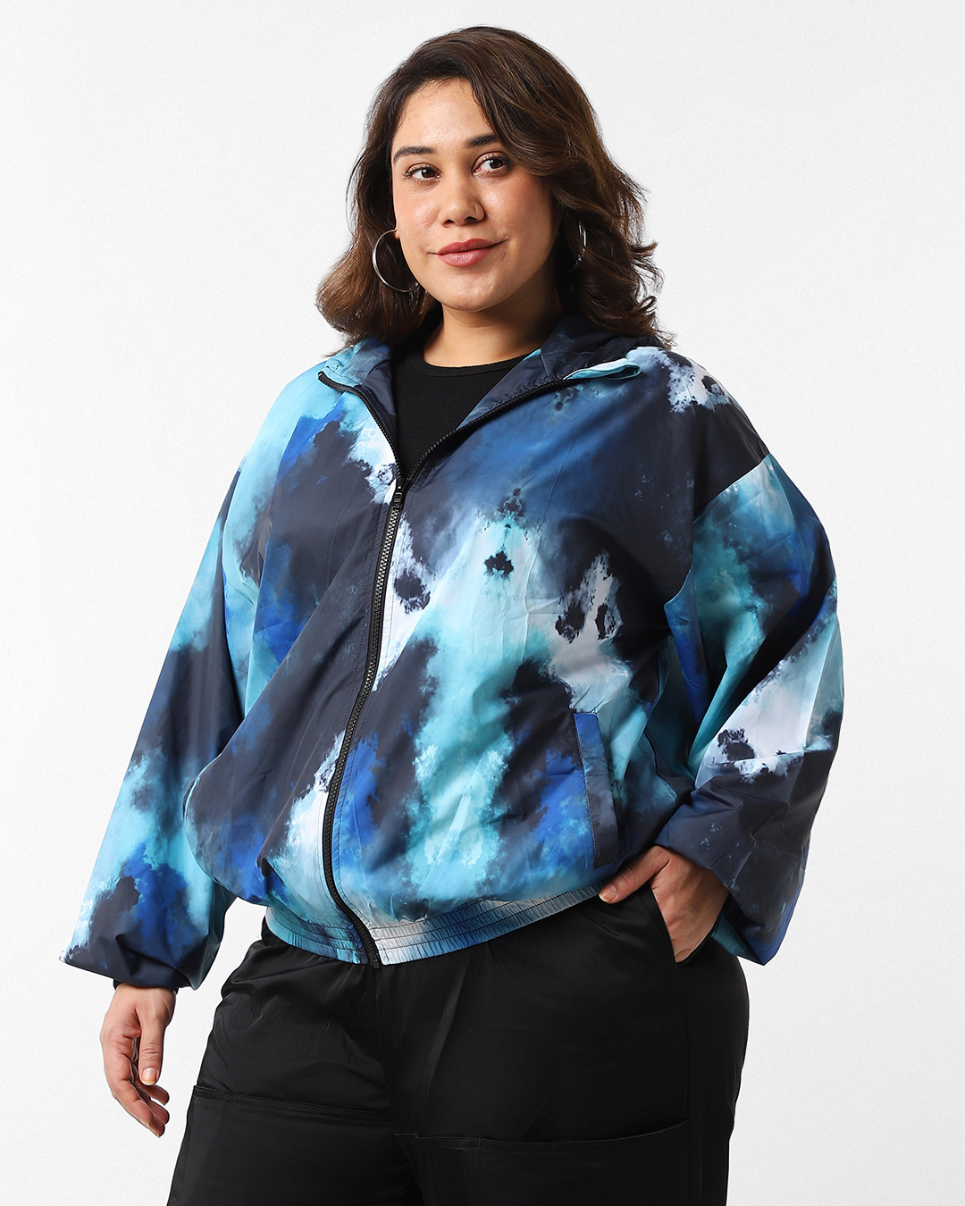 Buy Navy Blue Plus Size Windcheater Jackets Online at Bewakoof