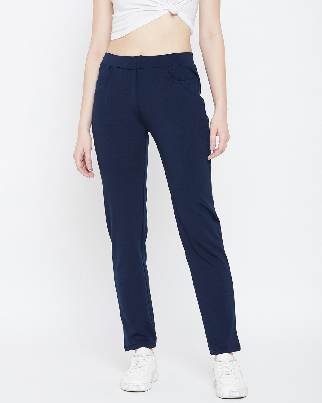 Buy Women's Blue Track Pants Online at Bewakoof