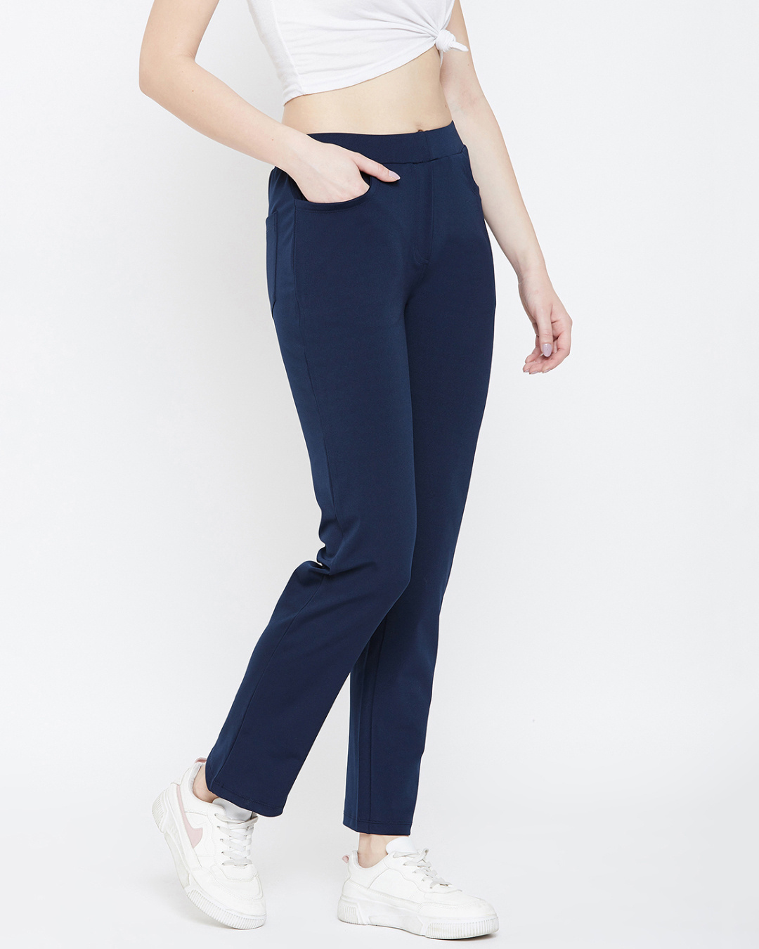 Shop Women's Blue Track Pants-Back