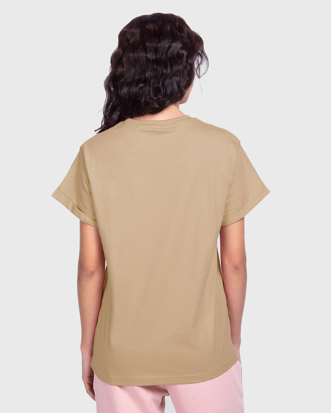 Shop Women's Brown Bad Bunny Graphic Printed Boyfriend T-shirt-Back