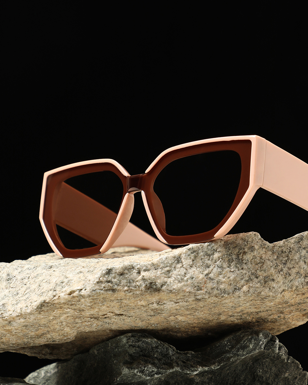 Shop Women's Brown Cateye Polarised Lens Sunglasses-Back