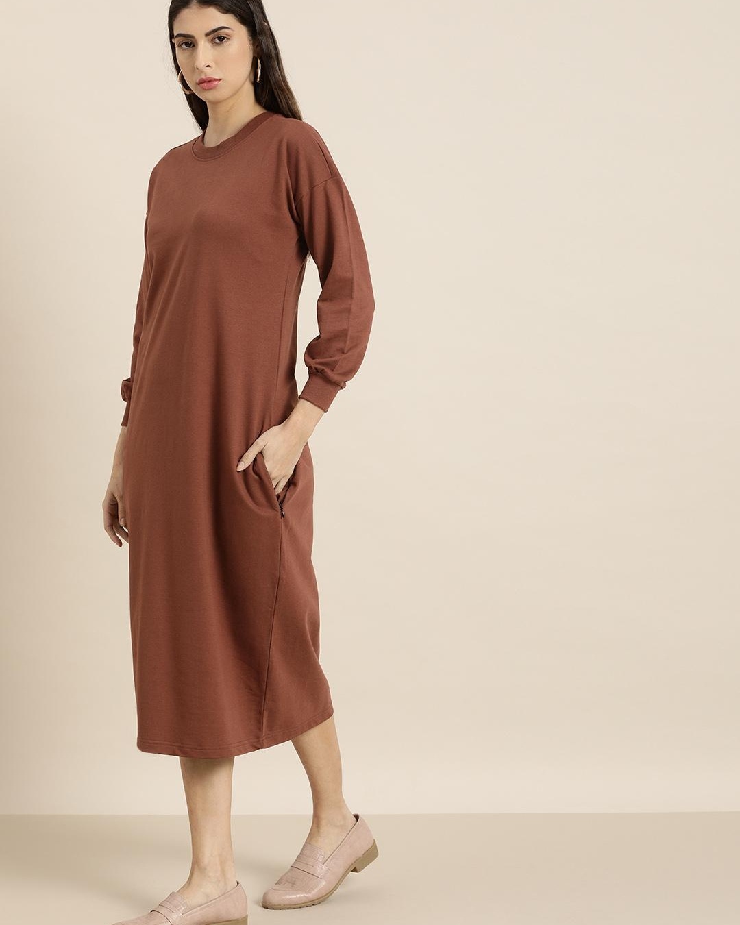 Shop Women's Brown Dress-Back