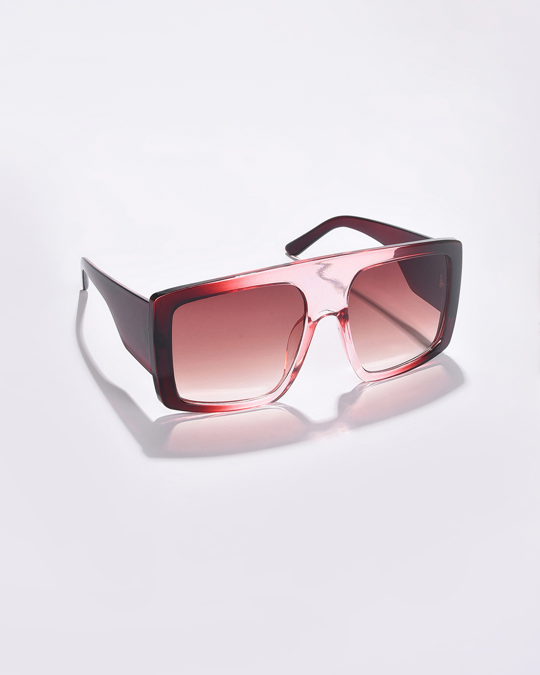 Shop Women's Brown Oversized Polarised Lens Sunglasses-Back