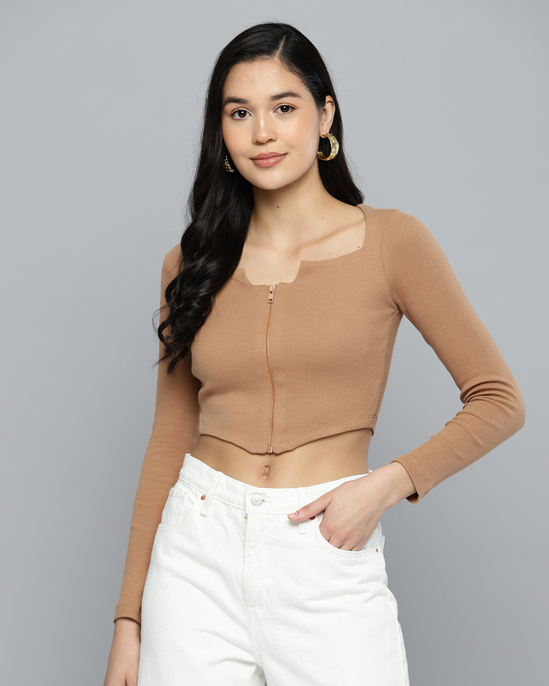 Buy Women's Brown Short Top Online at Bewakoof