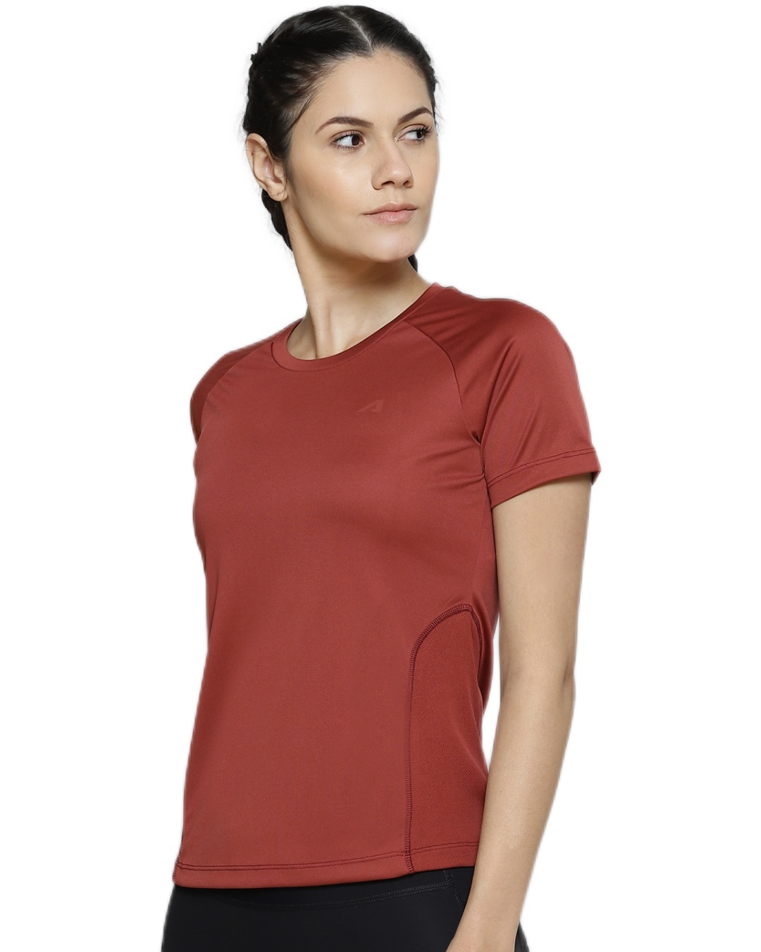 Shop Women's Brown Slim Fit T-shirt-Back