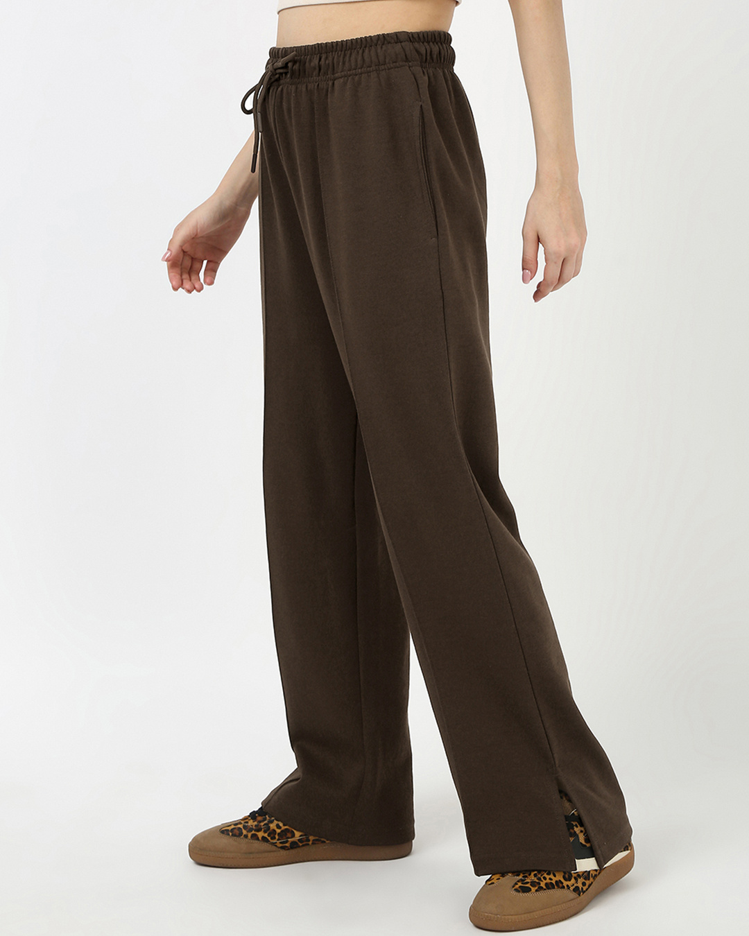 Shop Women's Chocolate Brown Track Pants-Back