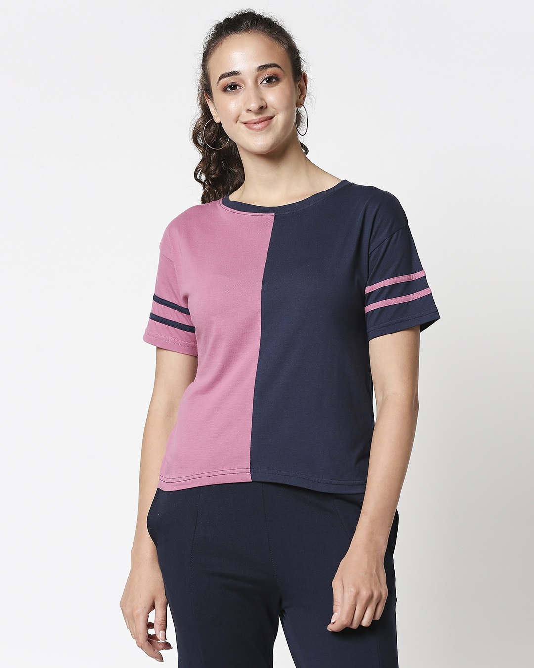 Shop Women's Color Block T-Shirt-Back