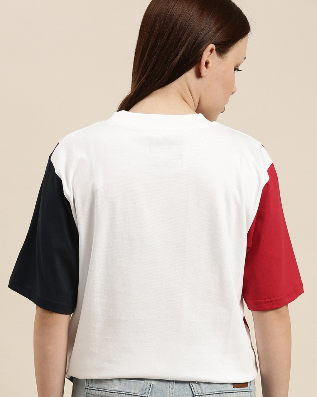 Shop Women's Colourblocked Oversized T-Shirt-Back