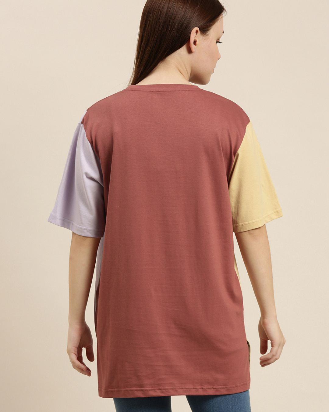 Shop Women's Colourblocked Oversized T-Shirt-Back