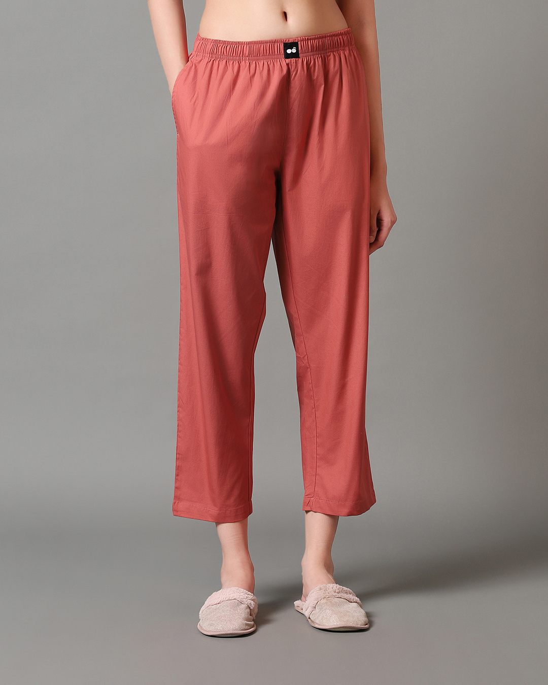Shop Women's Coral Orange Pyjamas-Back