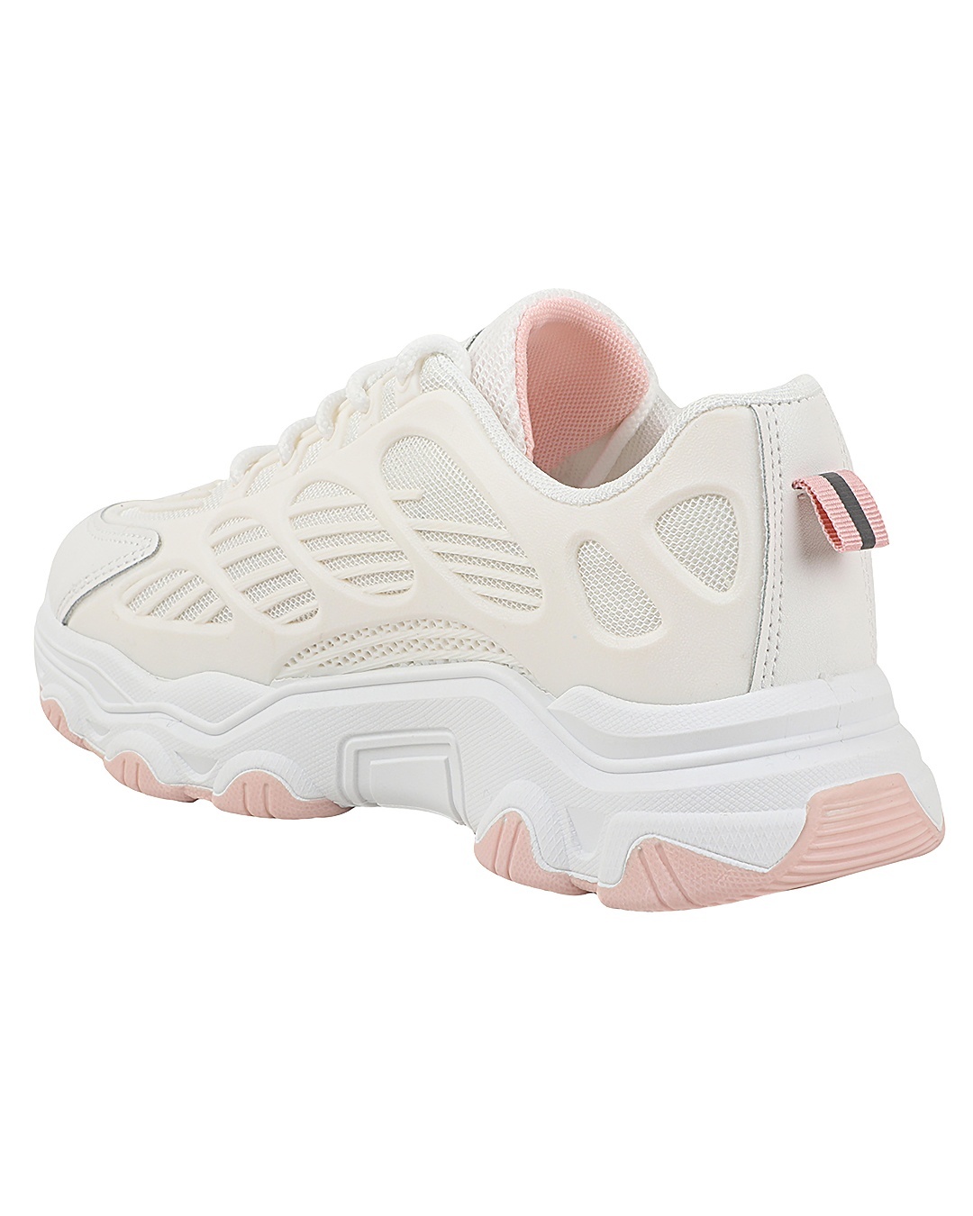 Shop Women's Cream & Pink Chunky Casual Shoes-Back