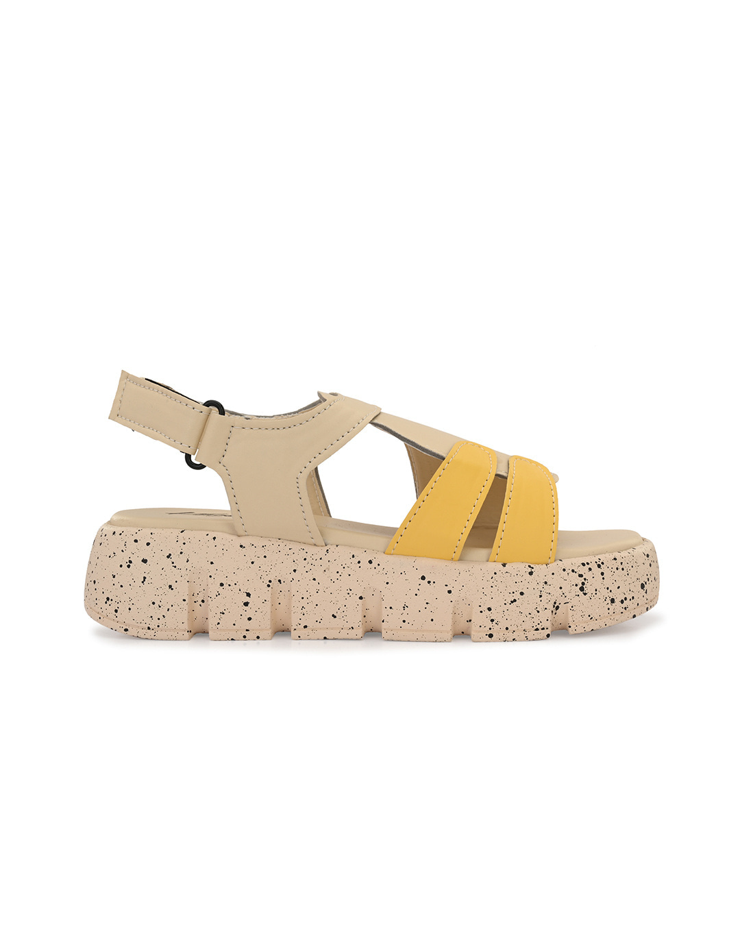 Cream platform online sandals