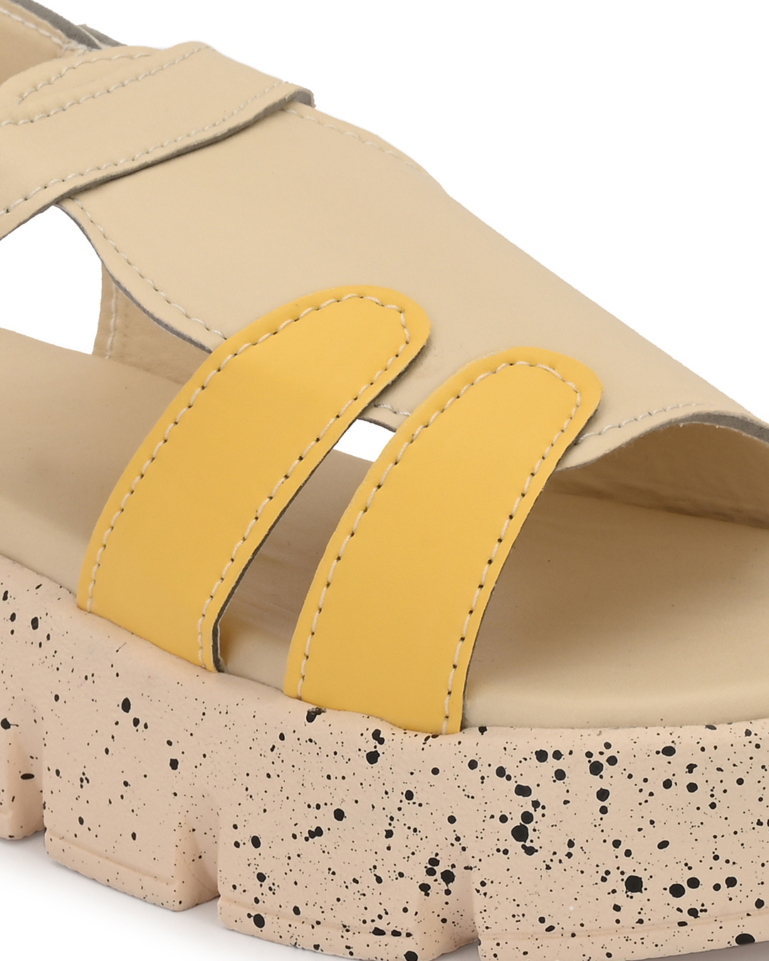 Cream discount platform sandals