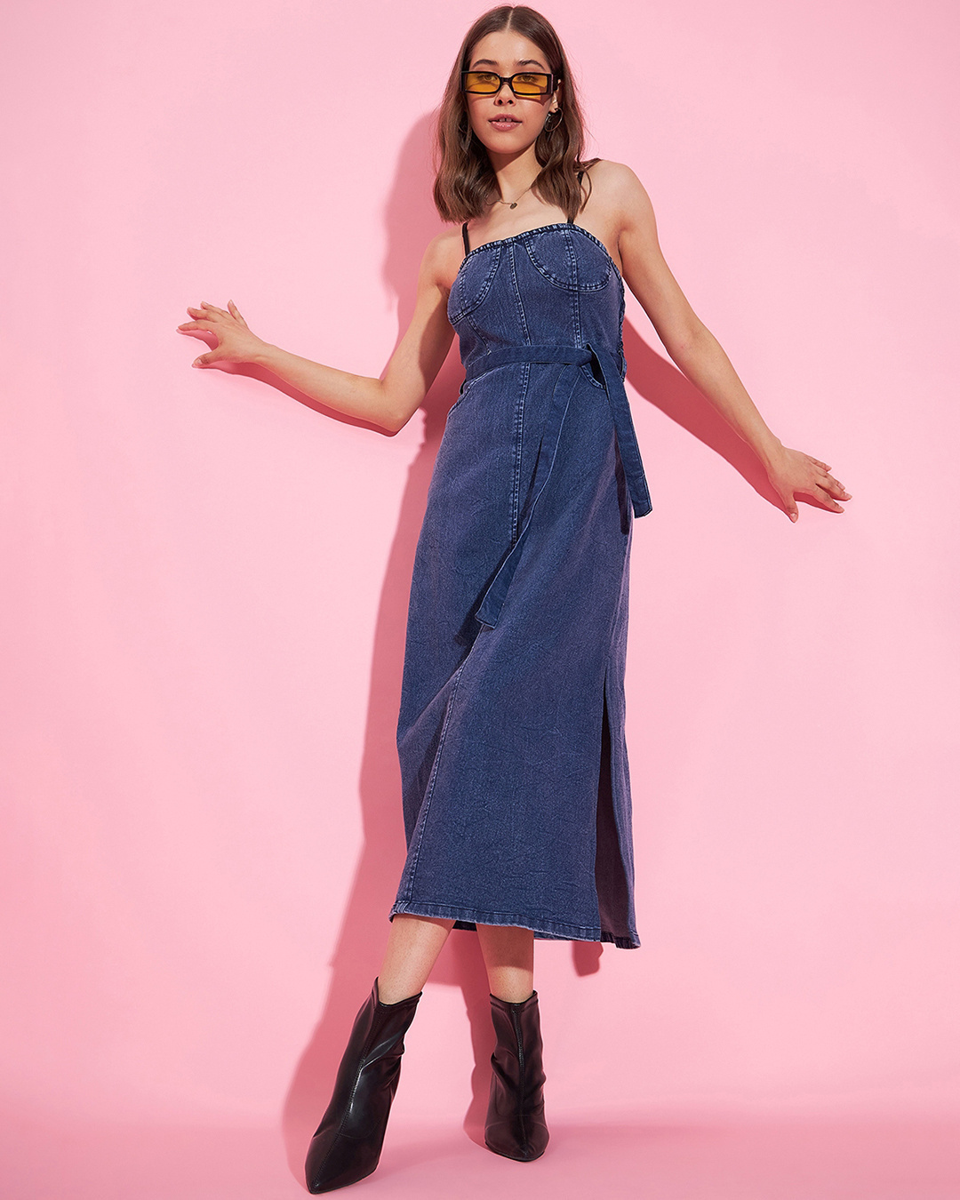 Buy Women's Dark Blue Maxi Dress Online at Bewakoof