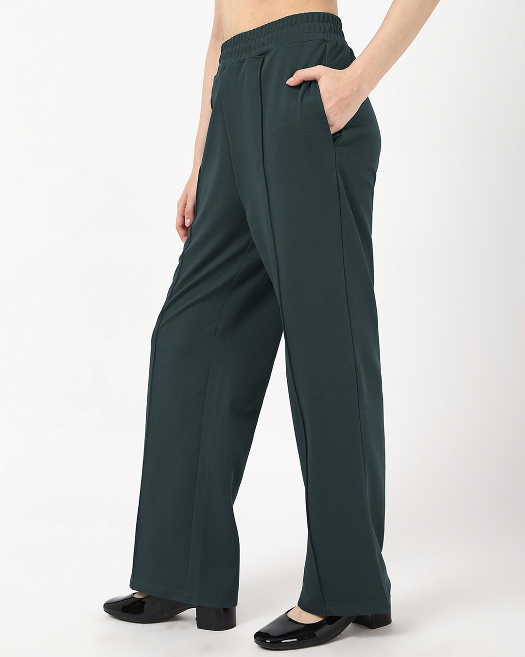 Shop Women's Dark Grey Track Pants-Back