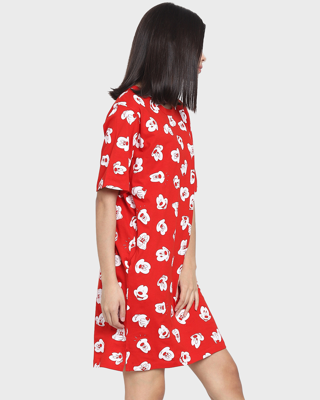 Shop Women's Deep Red Oversized Dress-Back