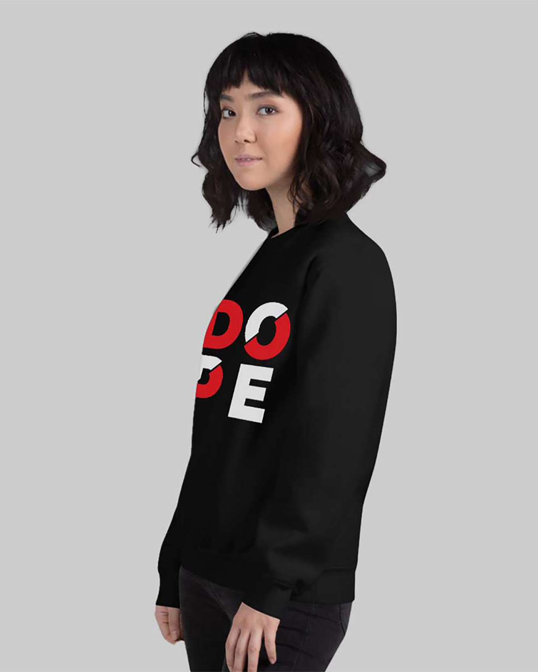 Shop Women's Black Dope Printed Regular Fit Sweatshirt-Back