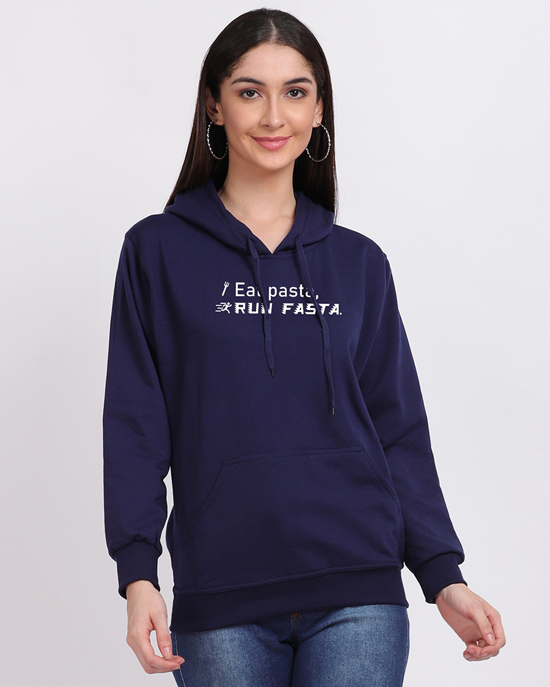 Shop Women's Eat Pasta Run Fasta Hoodie-Back