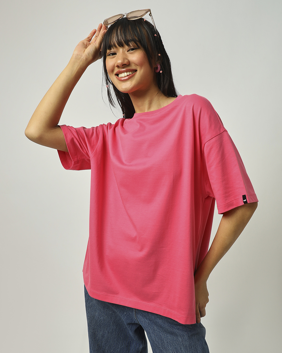 Buy Women's Fandango Pink Oversized T-shirt Online at Bewakoof