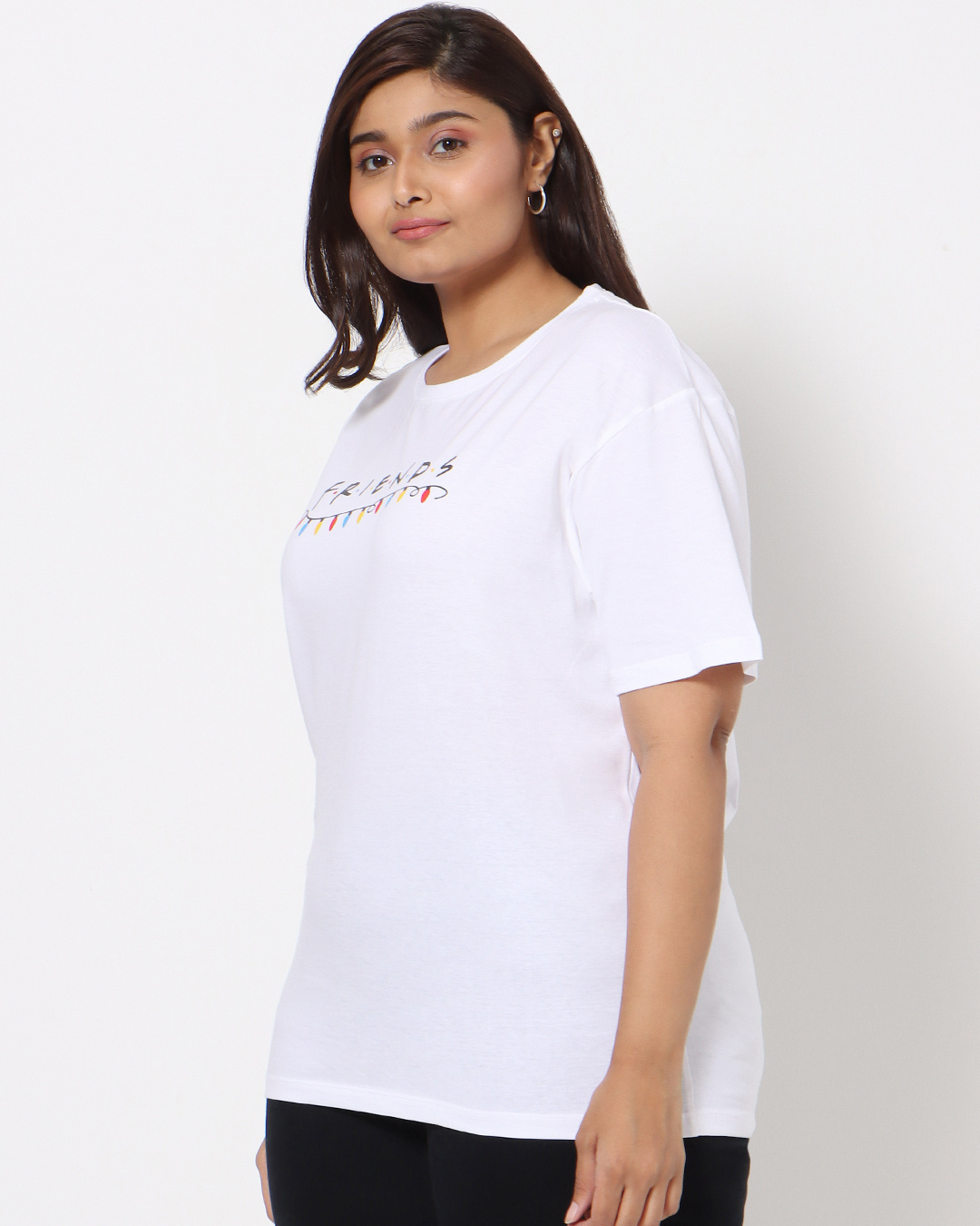 Shop Women's Friends Plus Size Half Sleeve T-shirt-Back